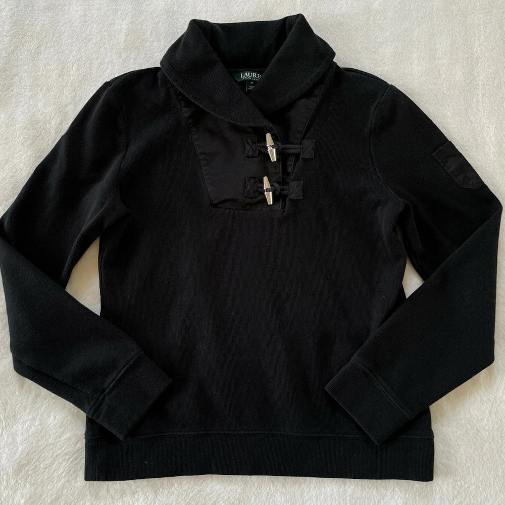 Ralph Lauren Black Toggle Sweater